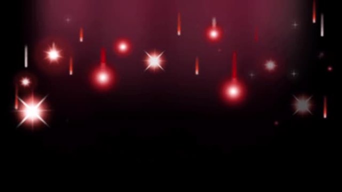 动画红星闪耀孤立和黑色空间的纹理。