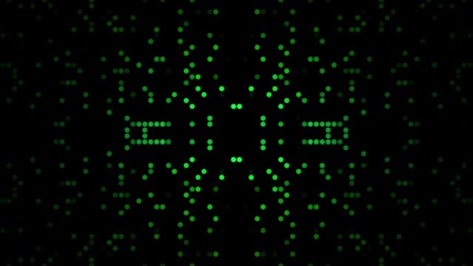 几何数字8位迷幻设计几何元素现代霓虹灯透视隧道，技术概念。