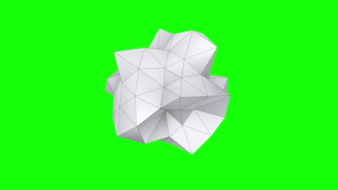 从绿色背景上的三角形抽象出几何形状。