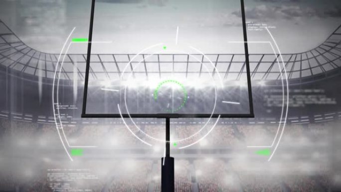 美式足球场上的雷达动画和数据处理