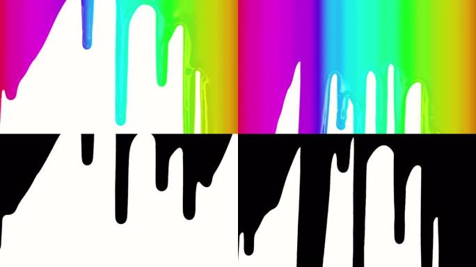 流动油漆过渡彩虹动态背景元素AE素材概念