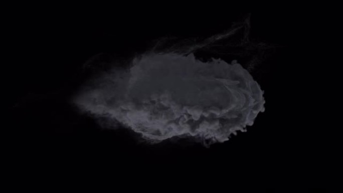 背景镜头运动图形上的逼真的神秘头骨烟雾鬼头动画，支持混合模式的背景或叠加4k拖放编辑软件。VFX元素