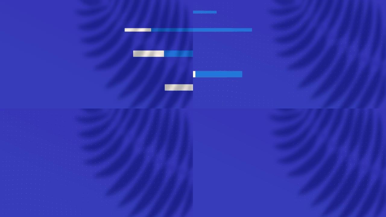 蓝色背景上几何运动形状的动画