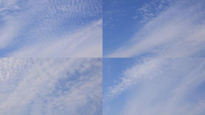 在固定点间隔拍摄的天空和云的时间流逝