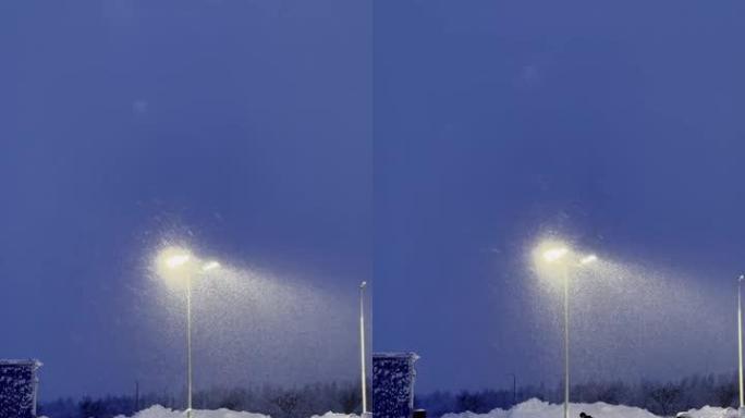 户外运动竞技场灯垂直降雪