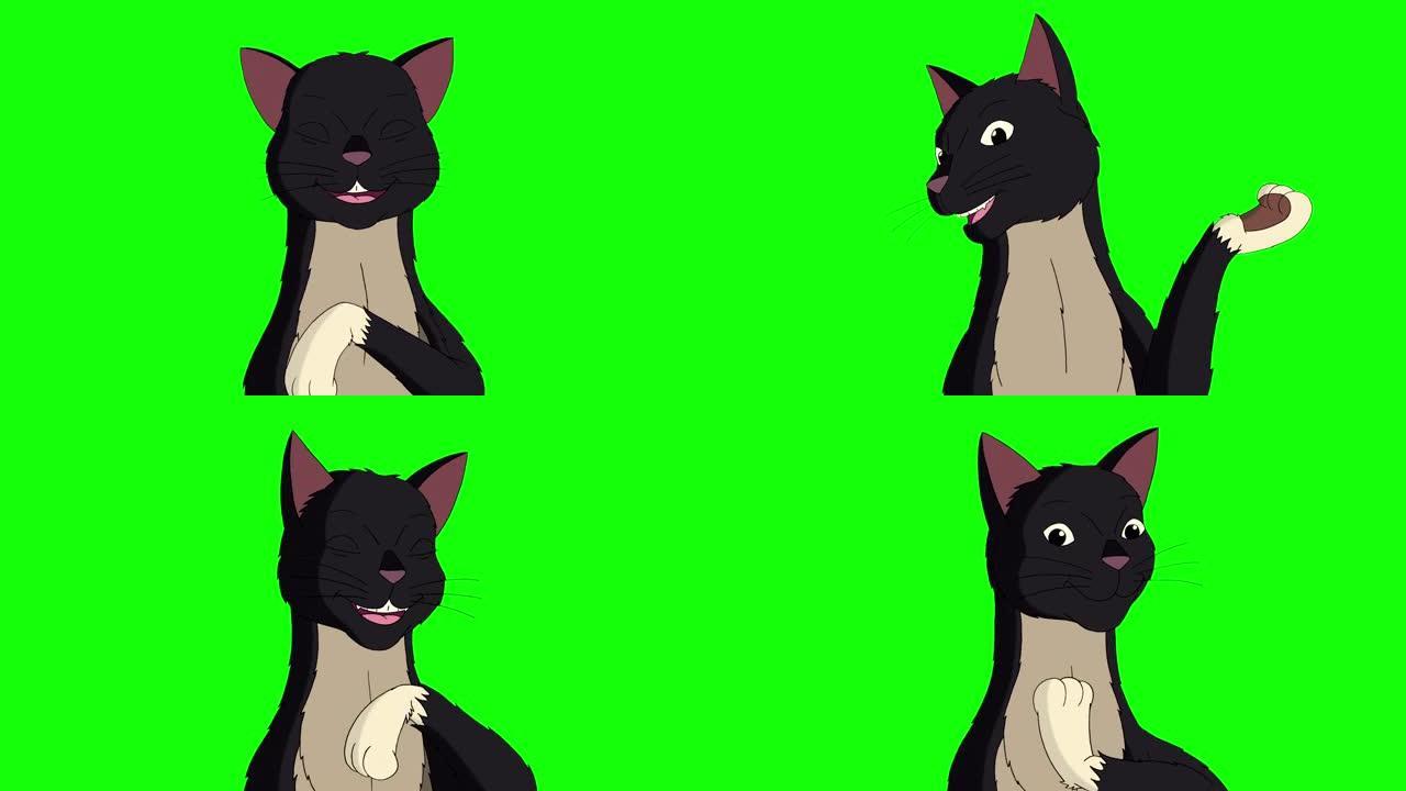 黑猫喵喵色度键4K