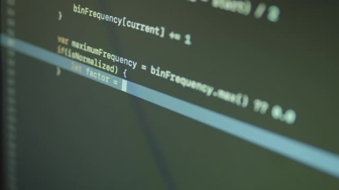 Swift语言在屏幕上键入大数据应用程序源代码