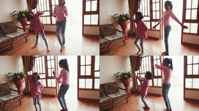 印度喜马偕尔邦西姆拉的南亚女孩在家跳舞