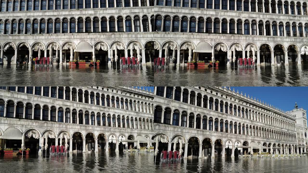 意大利威尼斯——高水位侵入圣马可广场