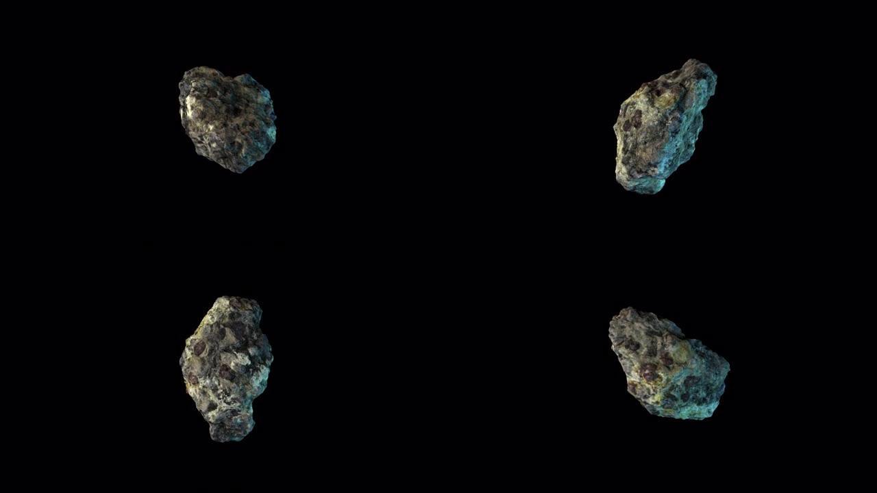 带有alpha通道的岩石小行星