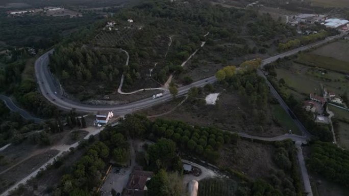 塞图巴尔阿泽伊托的道路鸟瞰图