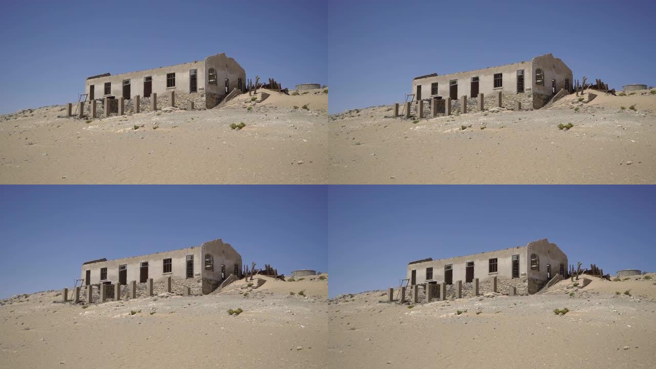 纳米比亚被遗弃的城市Kolmanskop。古城，非洲沙漠中的沙子