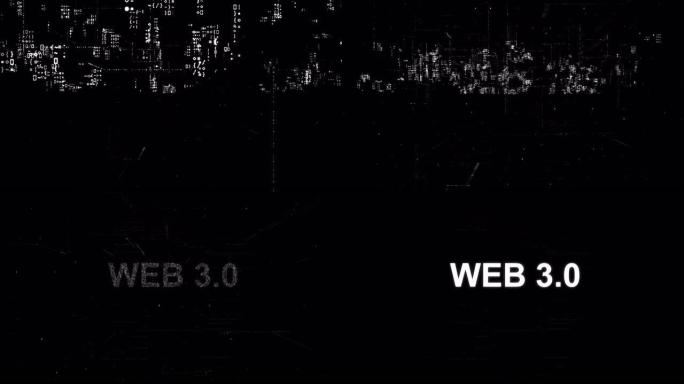 WEB 3.0字图标数字代码技术背景股票视频
人工智能，技术，数字生成图像，图标，三维