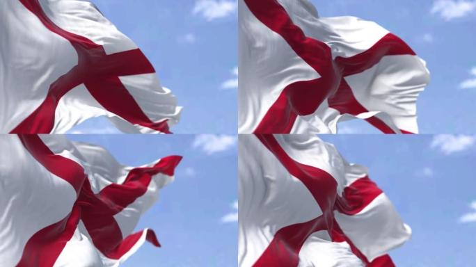 阿拉巴马州的国旗在风中飘扬