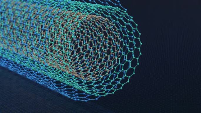 碳纳米管特效合成三维动画旋转螺旋