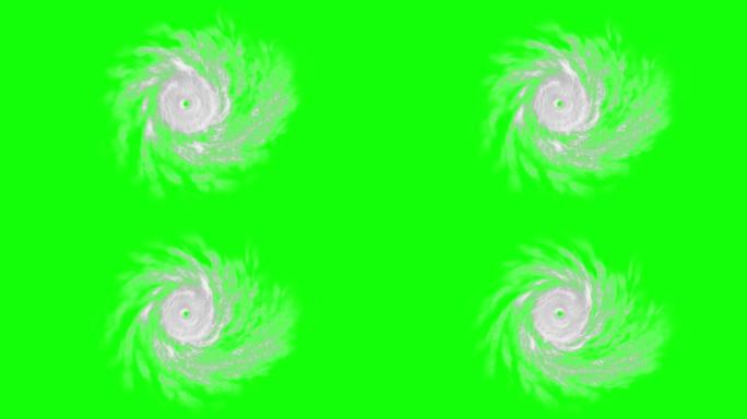 绿屏上的热带气旋，CG动画