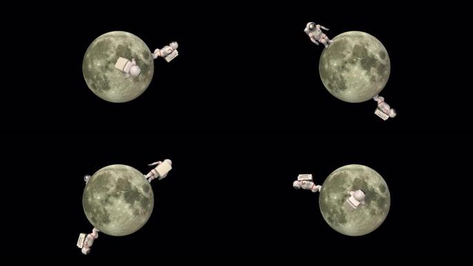 宇航员月球漫步