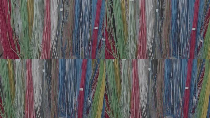 电缆生产厂的彩色电缆