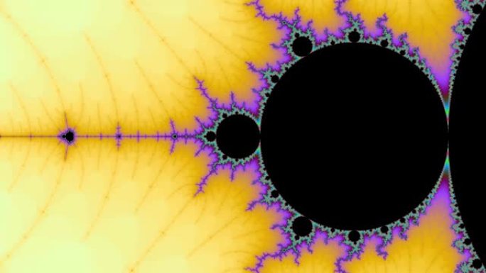 美丽的放大无限的数学曼德布罗集分形。