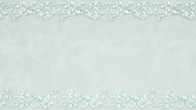 装饰复古仿古花卉巴洛克装饰品，文艺复兴时期复古维多利亚优雅框架，带边框的皇家锦缎背景，圣诞寒假冷蓝色