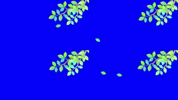 水彩树循环动画