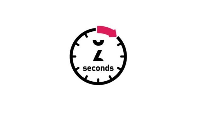 时钟，计时器 (时间通过，等待时间) 动画 (4K) | 15秒