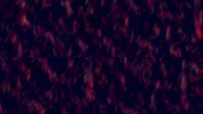 抽象深红色彩色辉光线技术平滑背景动画