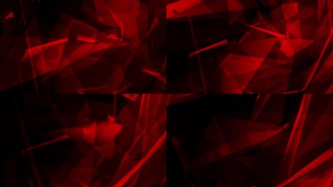抽象几何动画红黑动态背景。高质量4k镜头
