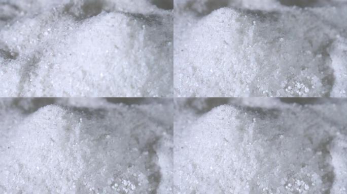 白色颗粒试剂防冰剂特写