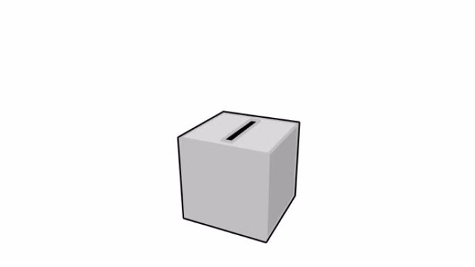 将选票投进投票箱4k 2D动画