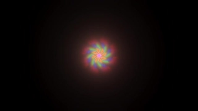 螺旋星系发出霓虹灯的颜色，如大爆炸，随着新宇宙的诞生而从奇点的中心扩展