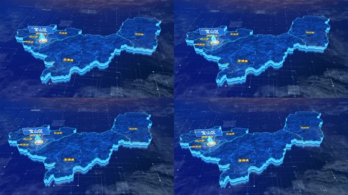 双鸭山市宝山区蓝色三维科技区位地图
