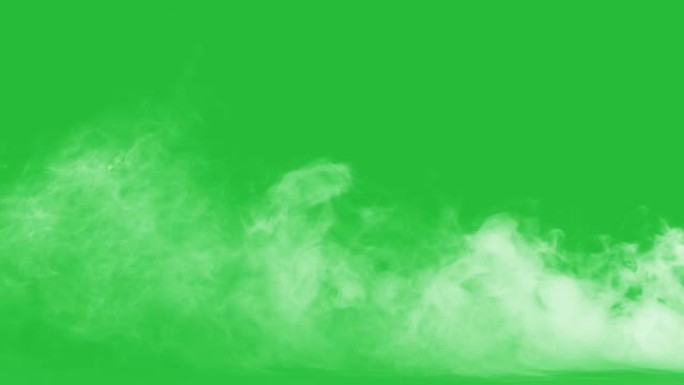 绿色屏幕上的烟雾效应或云效应