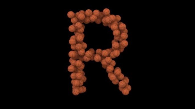 篮球循环动画字母R