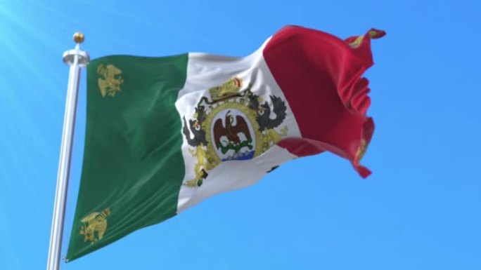 墨西哥的古代国旗。循环