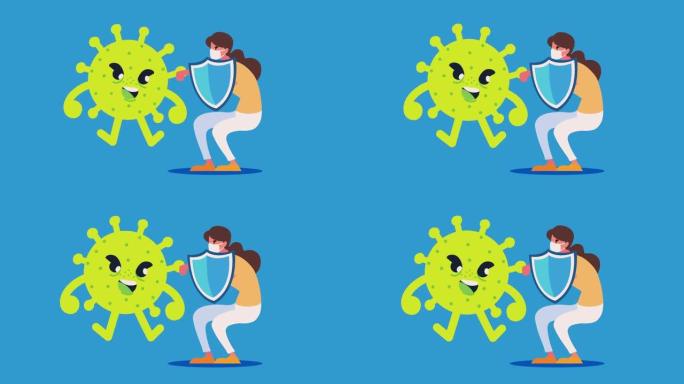 covid19粒子角色与女战士