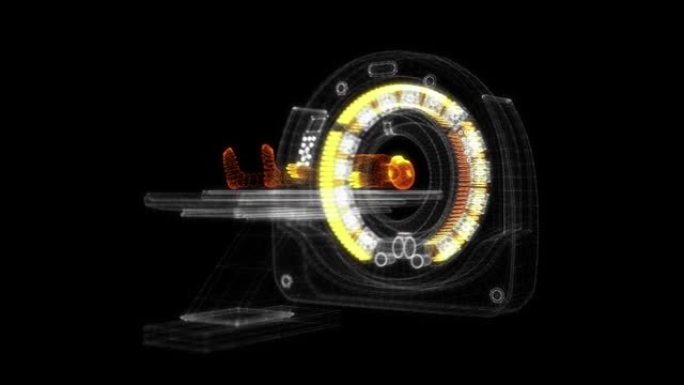 用病人全息图进行数字MRI扫描。医学和技术概念