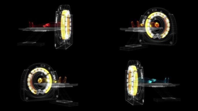 用病人全息图进行数字MRI扫描。医学和技术概念
