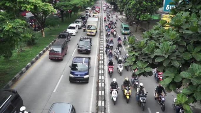 印度尼西亚万隆的交通堵塞