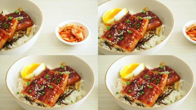 鳗鱼饭碗或unagi饭碗-日本美食风格