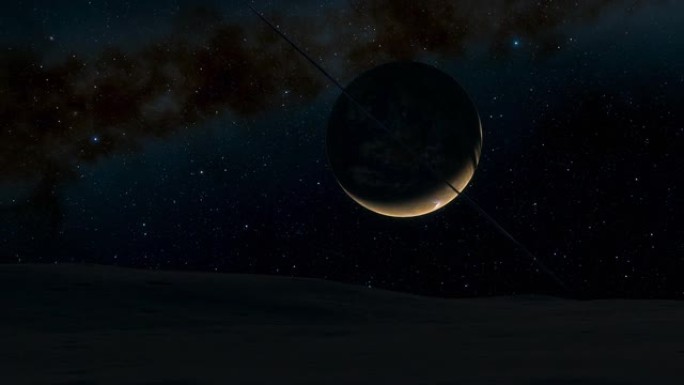 空间背景-带环的系外行星