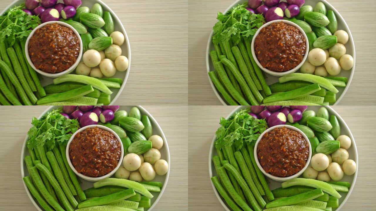 新鲜蔬菜发酵鱼辣椒酱-健康食品风格