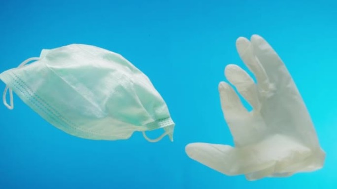 冠状病毒大流行covid 19海水中的塑料垃圾，海洋污染，医用口罩和手套，生态问题，水下废物和垃圾，