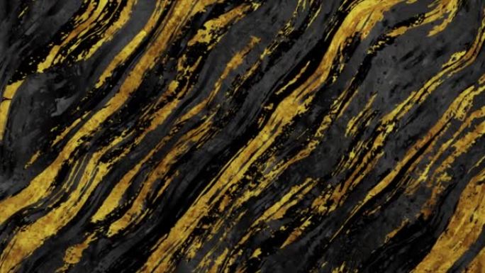 抽象黑色金色垃圾大理石纹理运动背景