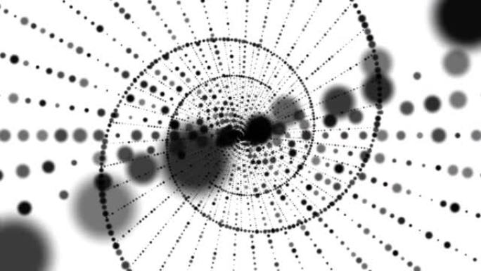 脱氧核糖核酸链背景的插图。抽象3D发光旋转DNA双螺旋。技术、科学、医学和无缝背景的概念。