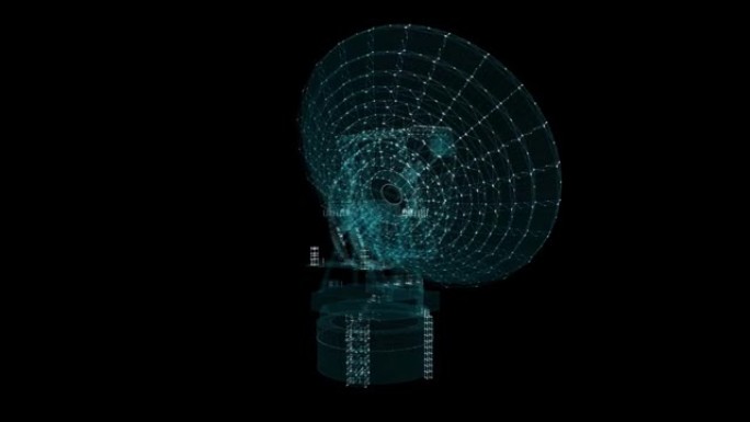 全息图大型卫星碟式望远镜。科技概念