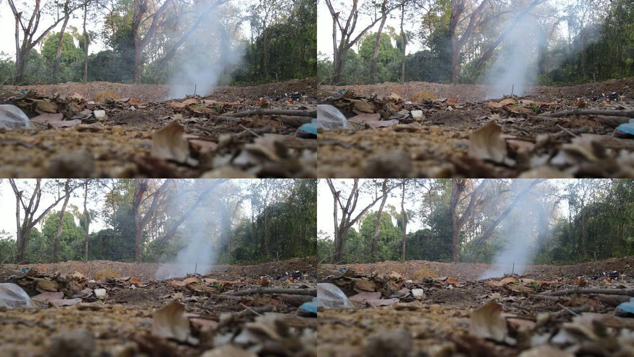 泰国燃烧垃圾坑