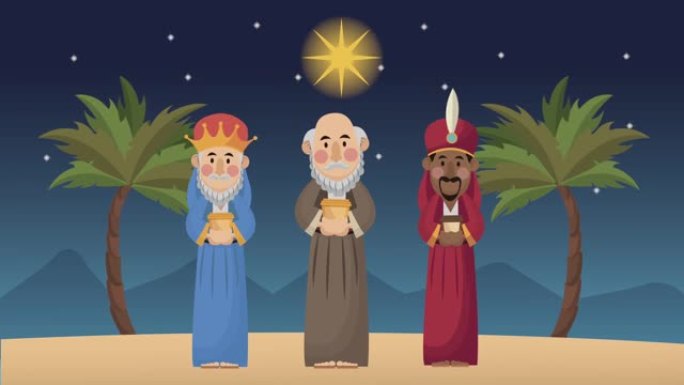 梅里圣诞动画与魔法国王夜景