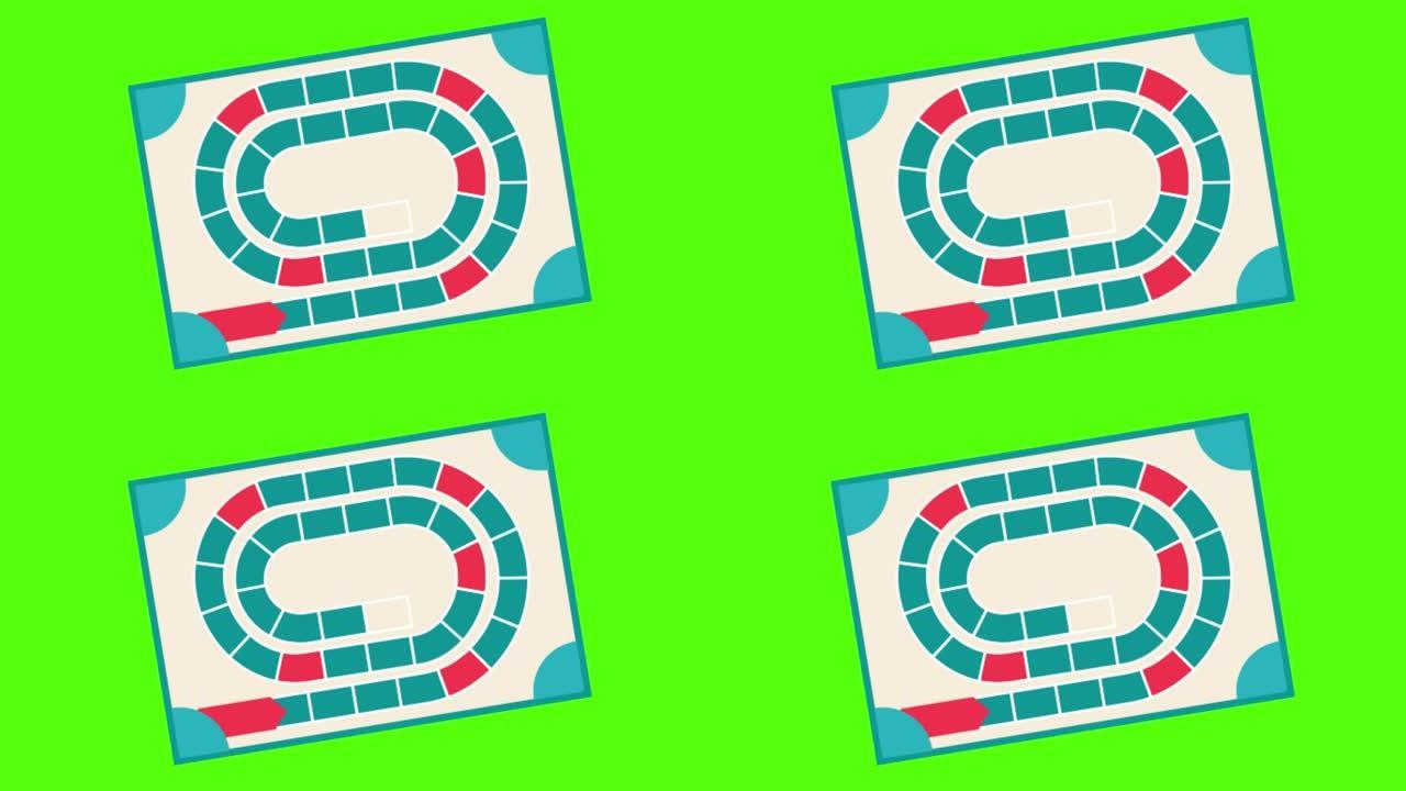 绿屏背景下迷宫游戏板的矢量设计