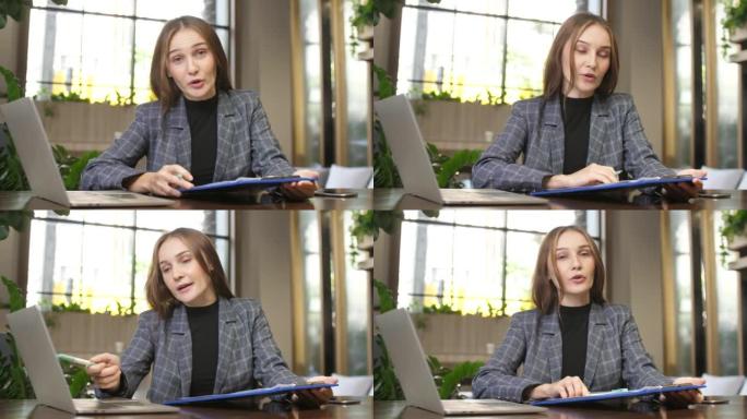 专业女性财务顾问向客户解释和建议计划